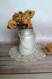 Jarrón de leche de aluminio con estilo hecho a mano, florero de diseño costero Vintage, Base plateada para exhibición de mesa de boda, centro de mesa - Product Image 2