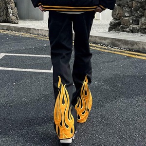 Personalizado para hombres de algodón holgado de gran tamaño Casual Sport Outdoor Track Pants Men Jogger Pants Stacked Flare Sweat Pants - Product Image 4