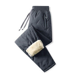 Pantalons de jogging en polaire chauds pour hommes Pantalons coupe-vent Pantalons doublés en polaire décontractés Pantalons de survêtement épais pour hommes pour l'automne et l'hiver en plein air - Product Image 5