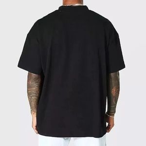 Custom Men's T-Shirts 100% Cotton Breathable Oversized Tee with <b>Designer</b> Graphic Print Custom <b>Logo</b> - Product Image 2