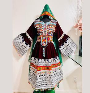 Ropa tradicional hecha a mano vestido afgano Frock Pathani Pashtun estampado de alta calidad afgano Vintage vestidos de mujer transpirables - Product Image 1