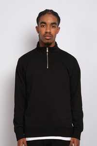 Sudadera de felpa francesa cortada y cosida a medida 380-400gsm con una sudadera con capucha con diseño de hombro caído y una sudadera con cremallera de metal 1/4 - Product Image 4