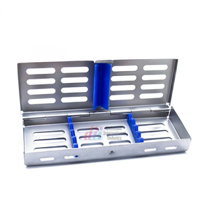 Bandeja autoclavable de acero inoxidable reutilizable para instrumentos dentales, soporte para cassette de esterilización de 5 piezas, CE ISO OEM al por mayor - Product Image 3