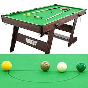 Table de billard pliable avec queues et boules-Table de billard durable, conception compacte et facile à ranger - Product Image 5