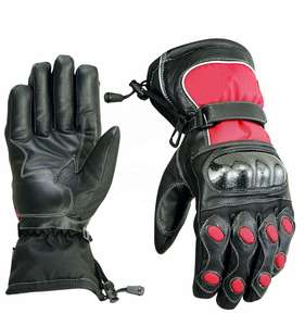 Gants en cuir de guanine de course de moto personnalisés Gants de moto en cuir véritable avec logo personnalisé - Product Image 2
