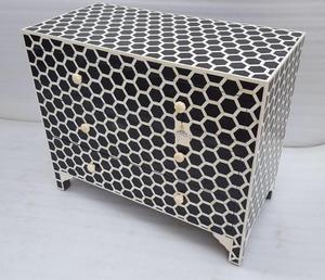 Antiguo Vintage de madera maciza de 3 cajones gabinete de diseño indio moderno reciclado muebles para el hogar para gabinetes de sala de estar - Product Image 1