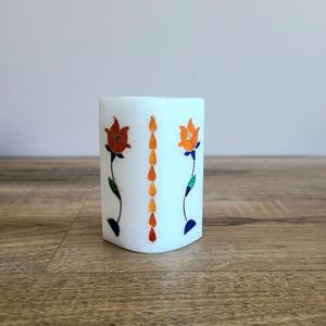 รอยัลสโตนทำด้วยมือปากกาหินอ่อนสีขาวเรืองแสงที่ใส่สแตนเลสสำหรับโต๊ะลิ้นชักบ้านสำนักงานห้องนั่งเล่น - Product Image 5