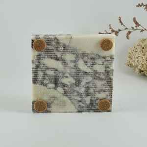 Sous-verres en marbre Calacatta Viola faits à la main, décoration de table en pierre naturelle - Product Image 3