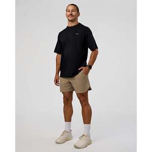 เสื้อยืดโอเวอร์ไซส์ ยูนิเซ็กส์ FLXCotton สีดำ พิมพ์ลายสกรีนสีชมพูแคนดี้ - Product Image 5