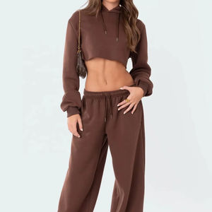 Sudaderas Cortas con Capucha a Precio Razonable, Más Vendidas, Diseño Personalizado, Ropa Urbana, Transpirable, de Felpa, para Mujer - Product Image 1