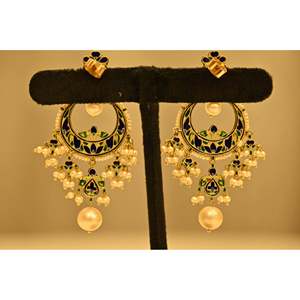 Adorables boucles d'oreilles pendantes Chaandbalis pour femmes, perles rondes de qualité AAA, pour mariage - Product Image 2