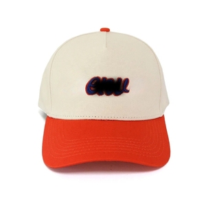 หมวกกอล์ฟแบบขายส่ง OEM ผลิตตามสั่ง ระบายอากาศได้ดี สองสี 5 ชิ้นส่วน แบบ Snapback หมวกกอล์ฟสุดหรู พร้อมโลโก้ปัก 3 มิติ - Product Image 1