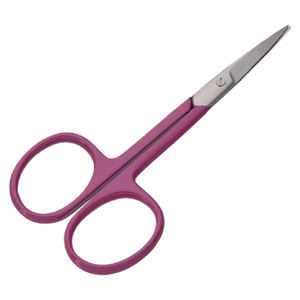 Mango morado de acero inoxidable con precio razonable, logotipo personalizado, tijeras para cutículas de la más alta calidad - Product Image 1