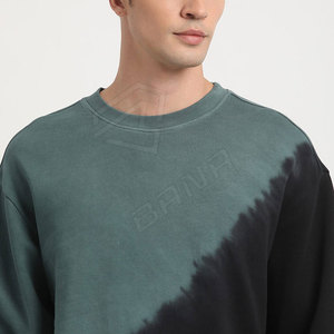 Mode impression personnalisée pull coton France hommes sweats sans poche bord coupé sweats bruts - Product Image 5