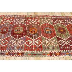 Tapis turc vintage de 5,4 x 11,5 pieds, grand tapis, tapis persan rouge - Product Image 2