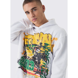 เสื้อสเวตเตอร์ผ้าฝ้าย500 GSM สำหรับผู้ชายไซส์ใหญ่พิเศษออกแบบได้ตามต้องการสำหรับฤดูหนาวมีฮู้ดปักโลโก้ - Product Image 6