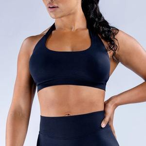 Soutien-gorge de sport réversible grande taille pour femmes Compression sans couture légère extensible dans les quatre sens respirant haute couleur unie avant chaud - Product Image 2