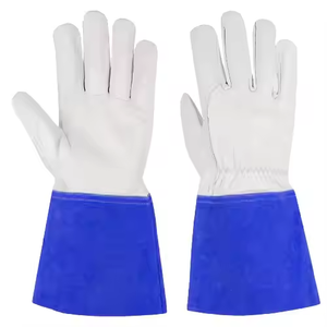 Guantes de soldadura TIG de cuero Partido de vaca de grano de cabra de mejor rendimiento Guantes DE SEGURIDAD anticortes Resistencia al calor para barbacoa de extinción de incendios - Product Image 3