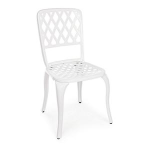 Chaise de salle à manger style vintage en aluminium moulé, meubles d'intérieur de maison bon marché, finition blanche pour salon et chambre à coucher - Product Image 1