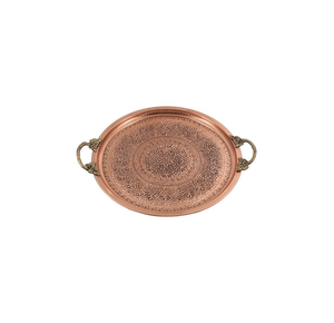 New Style Metal Serving Tray Brass <b>Gold</b> <b>Color</b> Round Shape for Kitchenware Tabletop <b>Food</b> and Drinks Serving Trays - Product Image 3
