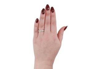 Bague d'anniversaire de mariage empilable en or et diamant rond taillé en brillant, bagues empilables, ensemble de lunette de 0.96 carats, bagues en diamant - Product Image 3