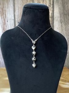 Fait à la main en argent sterling rose rêve Mojave ou blanc buffle goutte collier Boho déclaration bijoux - Product Image 3