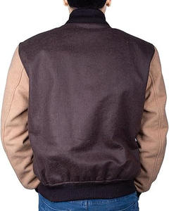 Veste universitaire à manches en cuir véritable de qualité personnalisée veste Lettermen pour hommes pour hommes - Product Image 4