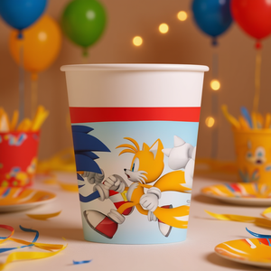 Vasos de Papel Sonic de 200 ml, Vajilla para Fiestas, Paquete de 6 Piezas - Product Image 3