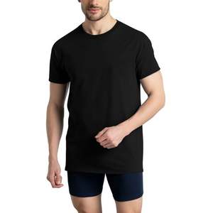 100% algodón puro verano marca de gama alta hombres manga corta cuello redondo estilo de moda media manga Top transpirable camiseta - Product Image 5