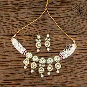 ซื้อ kundan polki ชุดสร้อยคอพร้อมชุบทองพร้อมราคาสมเหตุสมผล - Product Image 1