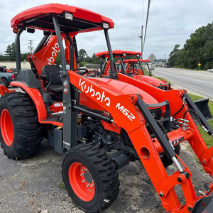Tracteur à roues 4x4 M62 de 14 pieds avec moteur de 60 CV et boîte de vitesses, chargeur frontal TLB, pelle arrière, pompe - Prix - Product Image 1