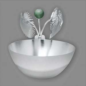 ชามเสิร์ฟอาหารดีไซน์หรูหราสำหรับบ้านโรงแรมและร้านอาหารชามผลไม้ช็อคโกแลตสีเงิน - Product Image 1