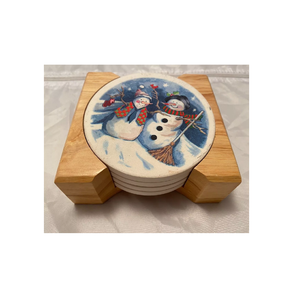 Posavasos de cerámica compacto de madera de buen aspecto, manualidades de diseño amarillo con soporte de posavasos de madera, estante para forma personalizada, los más vendidos - Product Image 3