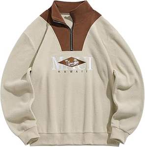 Pull à col montant en maille gaufrée tendance pour homme avec logo personnalisé, décontracté pour l'automne et l'hiver - Product Image 1