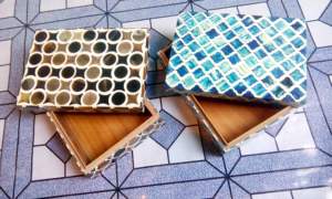 กล่องขนมแบรนด์ดังคุณภาพสูง ตกแต่งบ้านด้วยงานฝีมือโมเสคเรซิ่นรูปนางฟ้า ดีไซน์ทันสมัย เป็นมิตรต่อสิ่งแวดล้อม ขายดีที่สุด ผลิตในอินเดีย - Product Image 6