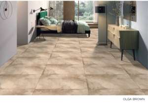 Olga Brown Carreaux en porcelaine 1200x600 Mat Carrelage en porcelaine mate à surface complète Carrelage de sol d'intérieur - Product Image 2