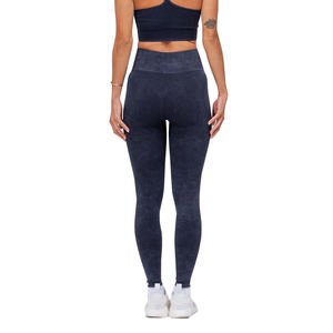 Soft Stretchy Compression Breathable Yoga Gym Fitness <b>Women</b> Acid Wash <b>Tights</b> Sports Running Workout Activewear Ladies Legging - Product Image 2
