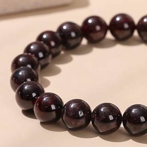 Hot Sale Natural Elastic Adjustable Healing garnet bracelet Stone <b>Beaded</b> Bracelets for Women Men Feng Shui Style <b>Crystals</b> - Product Image 4