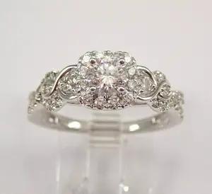 Bague de mariage en argent 925 avec moissanite pour femme, cadeau de fiançailles, fête, anniversaire, diamant Tishya - Product Image 6