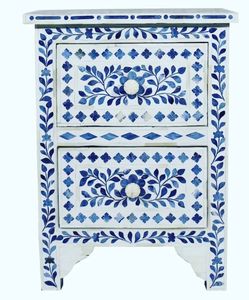 Pink Bone Inlay Creative Pattern Side <b>Table</b> with Storage Drawer Home Furniture <b>for</b> Living Room Home Decor Furniture - Product Image 2