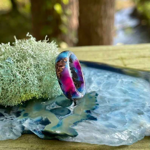 แหวนเรซิ่นอะคริลิกรูปทรงกลม แหวนทำมือ แหวนแห่งความรัก เครื่องประดับสำหรับงานปาร์ตี้ผู้หญิง ขายส่งราคาดีที่สุด - Product Image 1