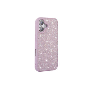 Funda de Silicona de Lujo con Brillantina y Diamantes para iPhone 16 A55 11Pro 4G - Cubierta Trasera Protectora con Pedrería en Lila - Product Image 1