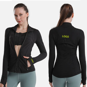 Chaqueta de entrenamiento de Yoga especial al por mayor de calidad superior Slim Fit Sport High-Elastic Outdoor Fitness Jogging Sports Hoodie para Wom - Product Image 1