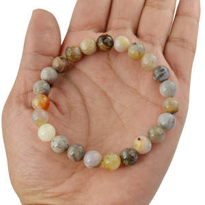 Pulsera de Cristal de Ágata Crazy Lace, Piedra Preciosa Natural Curativa para la Alegría y la Positividad - Product Image 3