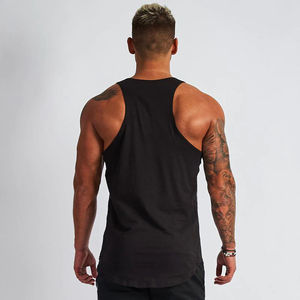 Camiseta deportiva con logotipo personalizado para hombre, camisetas sin mangas para correr de malla, camiseta sin mangas para gimnasio, camiseta sin mangas para hombre - Product Image 3