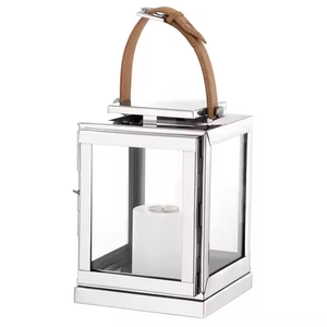 Pedestal de vela de hierro de aro múltiple Marco de metal y panel de vidrio Linterna de metal Escandinavo Disponible Hecho por decor IMPEX - Product Image 1