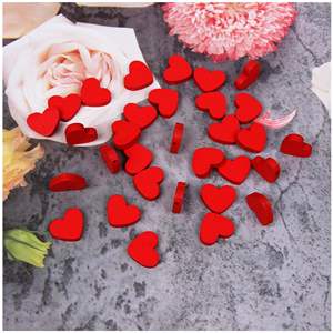 <b>Heart</b> <b>Wooden</b> Beads Custom Shape & Colored Wood Beads Shaped and Sized Hand Crafted Indian Product - Product Image 3