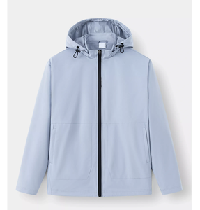 Veste de pluie pour homme, coupe-vent léger avec capuche, imperméable, pour la randonnée, les voyages, le camping - Product Image 1