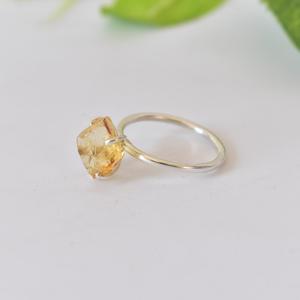 แหวนพลอยซิทรีนสีเงินสเตอร์ลิงสำหรับเด็กผู้หญิงขนาด6สำหรับเป็นของขวัญปีใหม่วง925 - Product Image 2