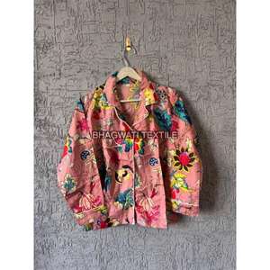 Ensemble de pyjama thermique en coton biologique à imprimé animal pour femmes, fait à la main, 3 pièces, robe à nœuds confortable, utilisation estivale - Product Image 3